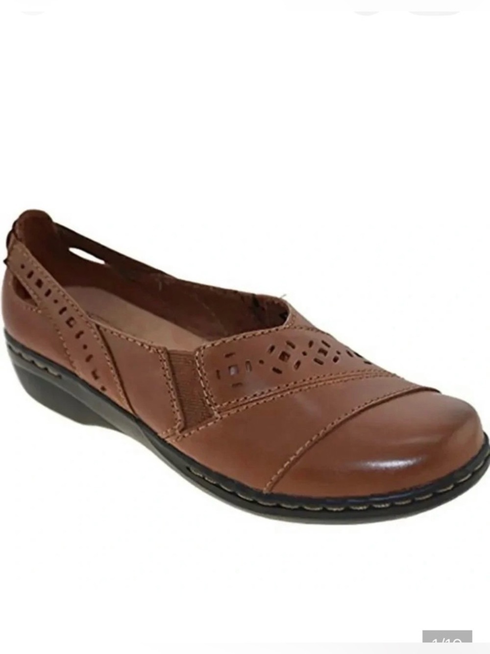 Clarks Evianna Fig4 leather flats Slip on Light brown Women’s size 7.5 wide